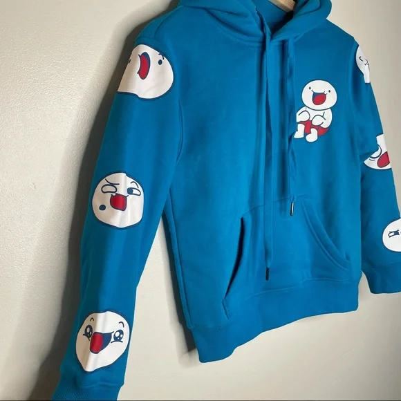 The Odd 1s Out Blue Hoodie Sweatshirt James Drawstring Kids Medium YouTube Merch - Picture 2 of 7